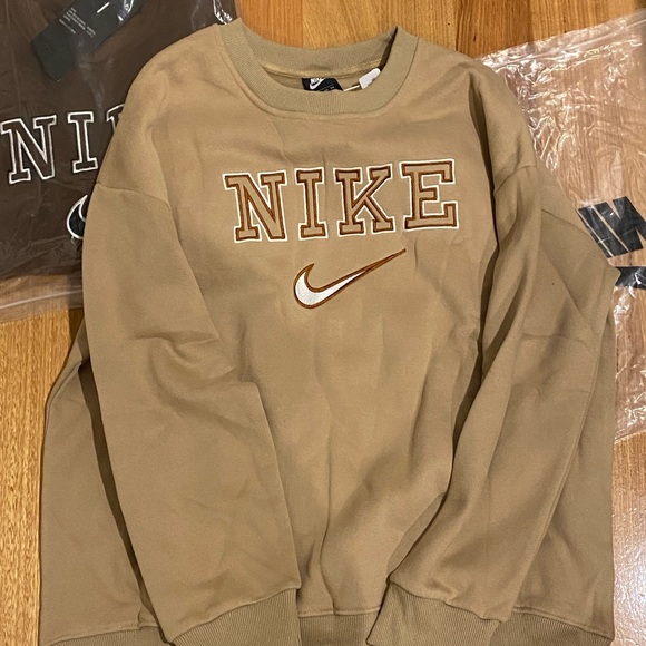 Nike | Shirts | Nike Vintage Beigekhakitan Sweatshirt Xl | Poshmark
